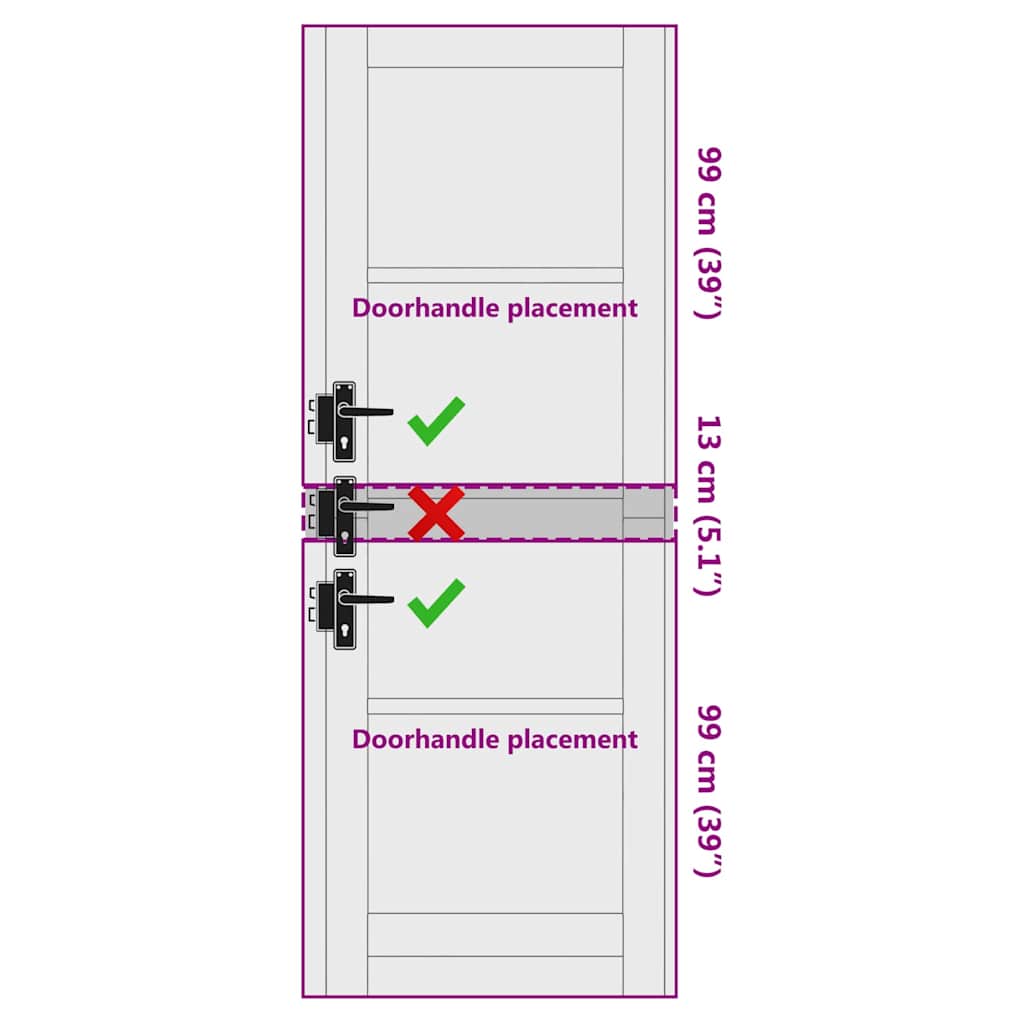 Ușă de interior ORKDAL Alb pregătit 73,5 x 211 cm