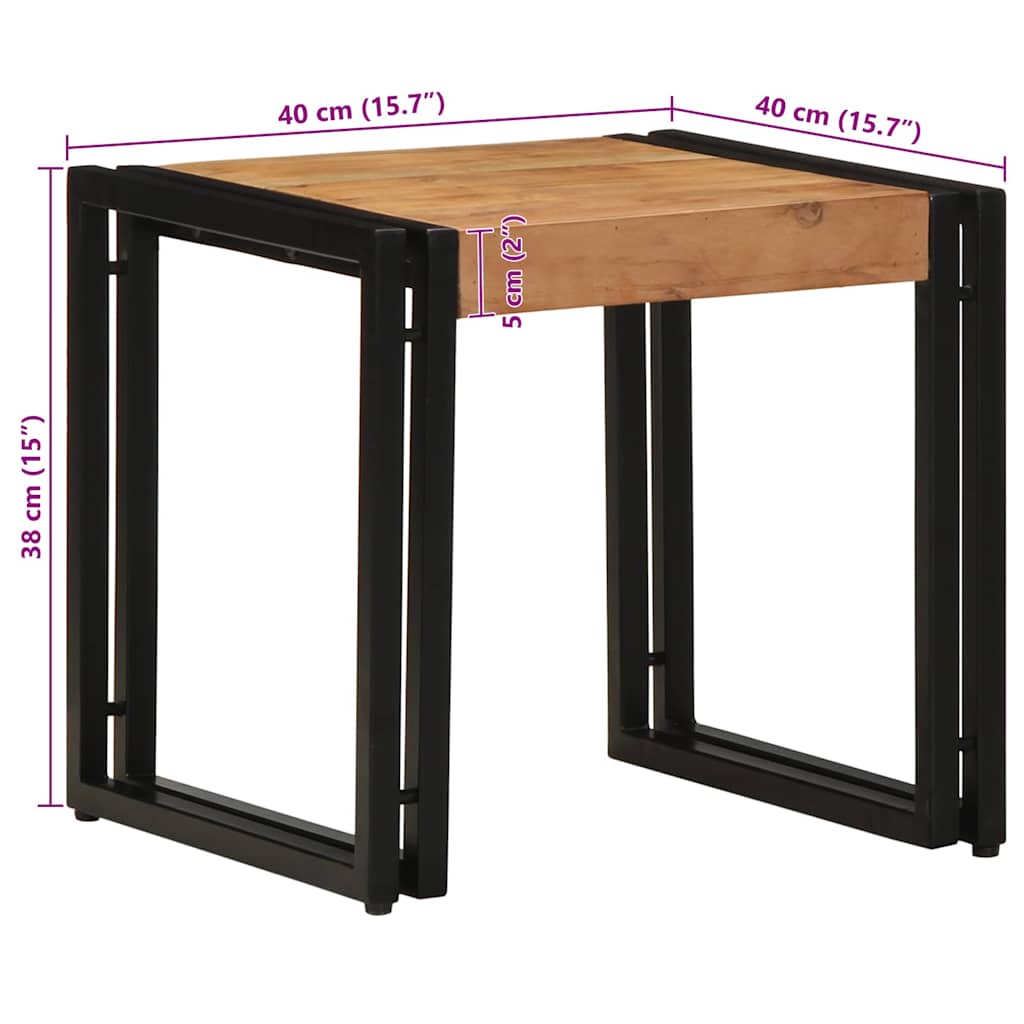 Masă de cafea Maro 40 x 40 x 38 cm Lemn Solid de Acacia