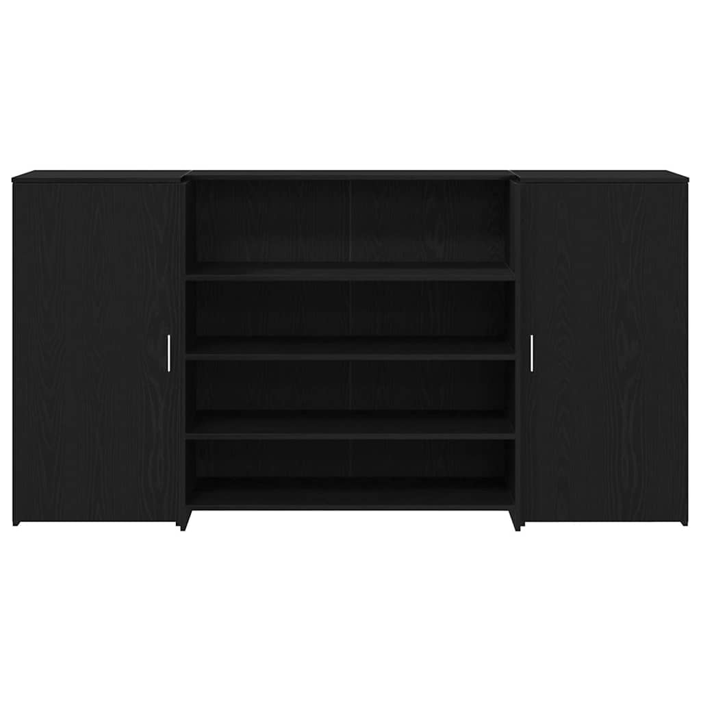 Birou de recepție din stejar negru 200x50x103,5 cm, lemn stratificat