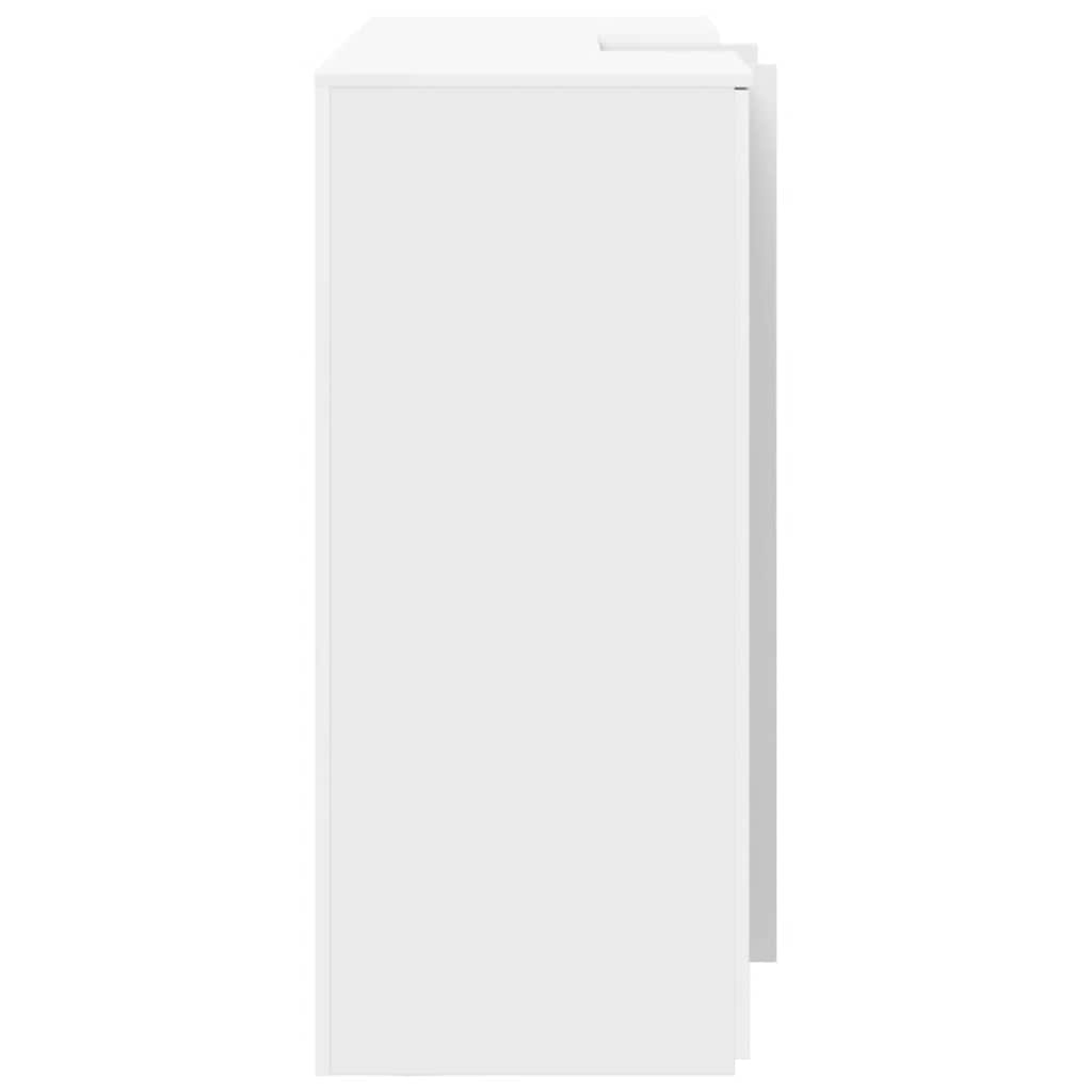 Birou de recepție alb 155x50x103,5 cm din lemn prelucrat