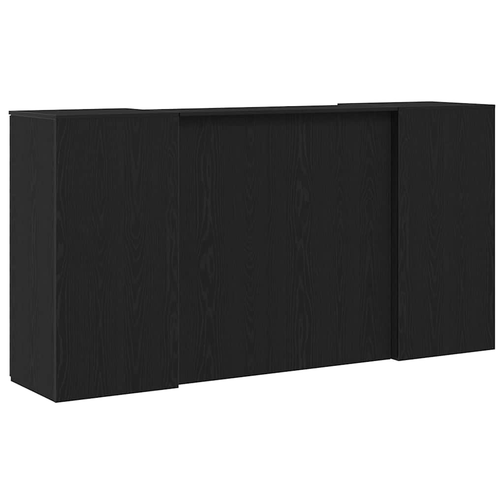 Birou de recepție Stejar negru 200x50x103,5 cm Lemn prelucrat