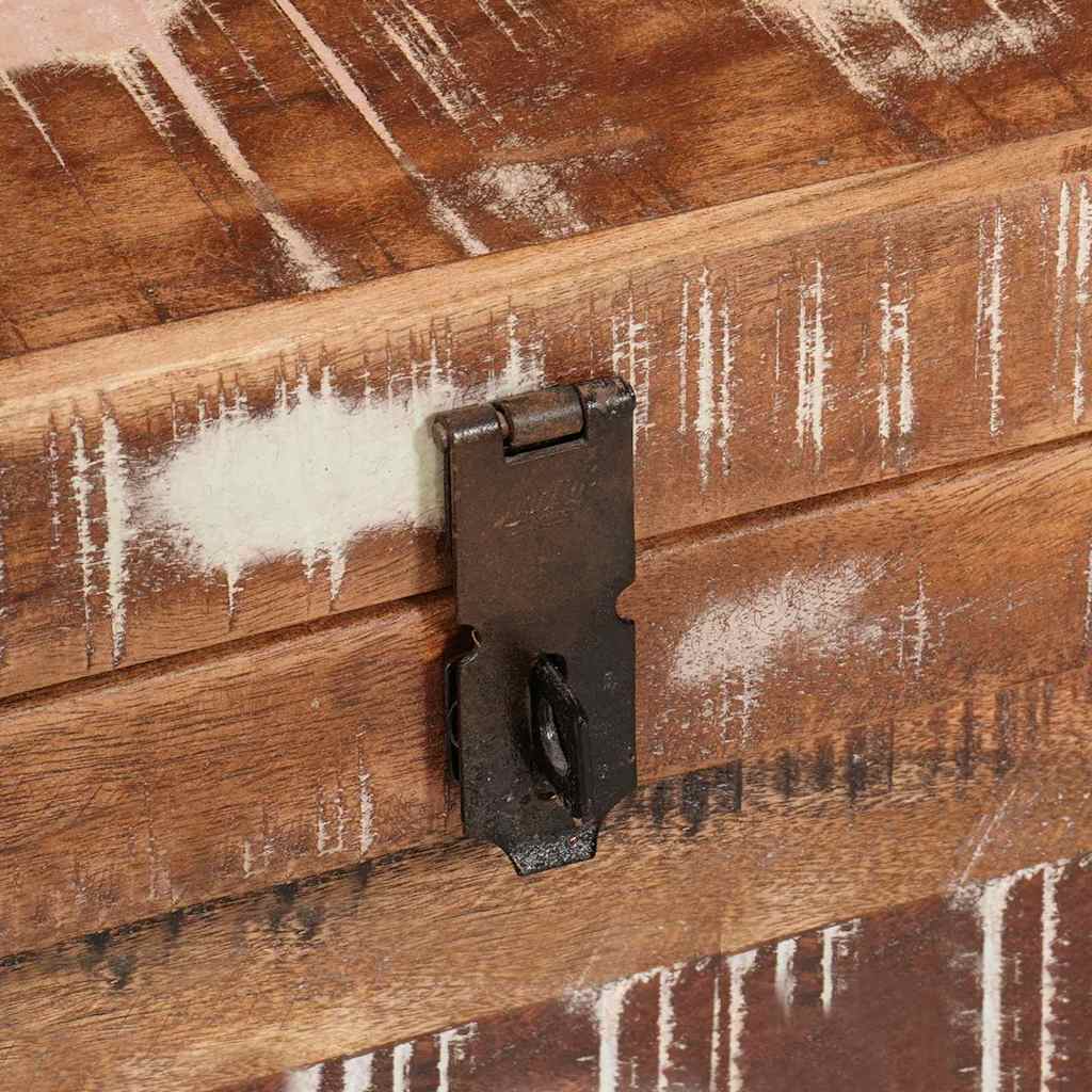 Cutie de depozitare cu depozitare Maro Lemn de mango solid