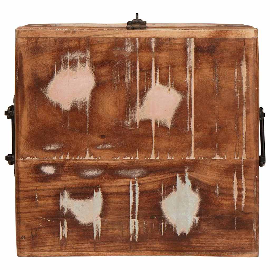 Cutie de depozitare cu depozitare Maro Lemn de mango solid