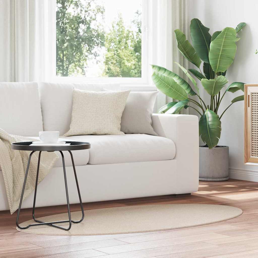 Covoare de zonă Oval HUARTE Bej 80 x 150 cm 100% Polyester