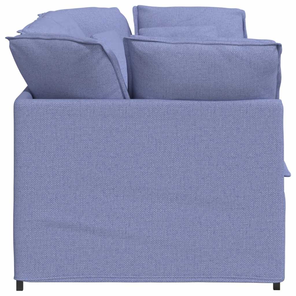 Canapea modulară cu perne, albastru jeans, textil