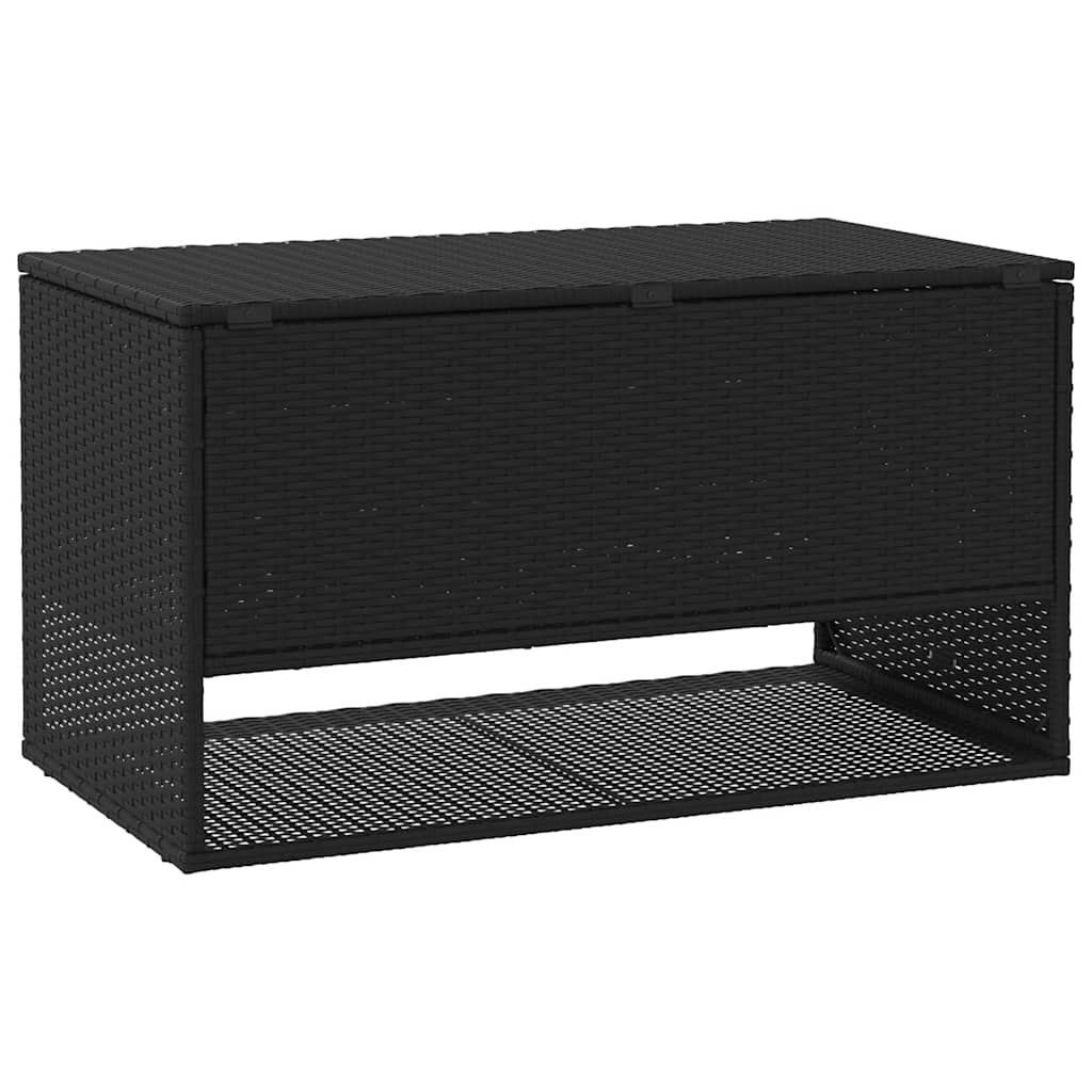 Cutie de perne de exterior Negru 100x55x55,5 cm Poly Rattan