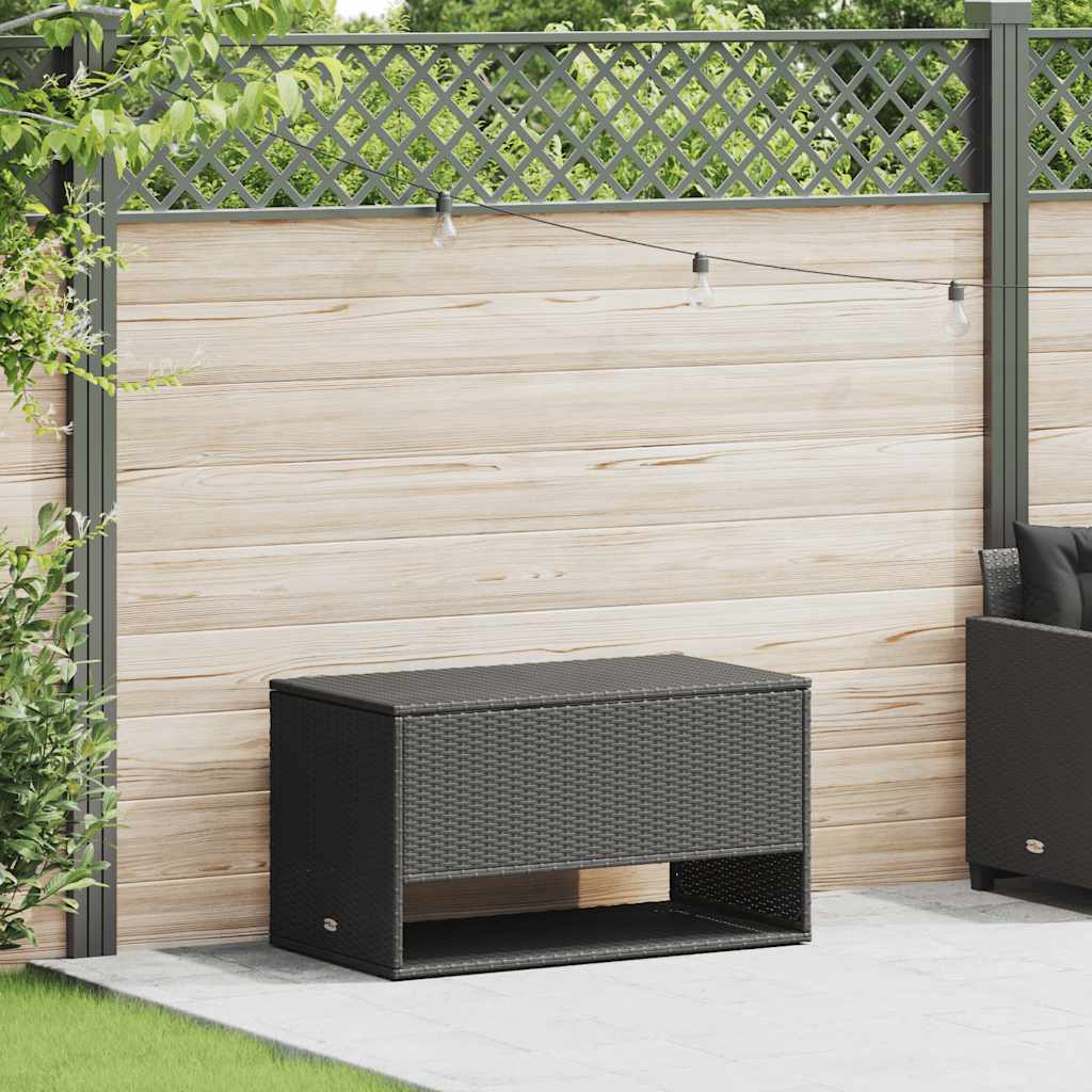 Cutie de perne de exterior Negru 100x55x55,5 cm Poly Rattan