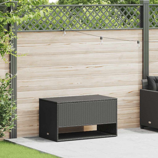Cutie de perne de exterior Negru 100x55x55,5 cm Poly Rattan