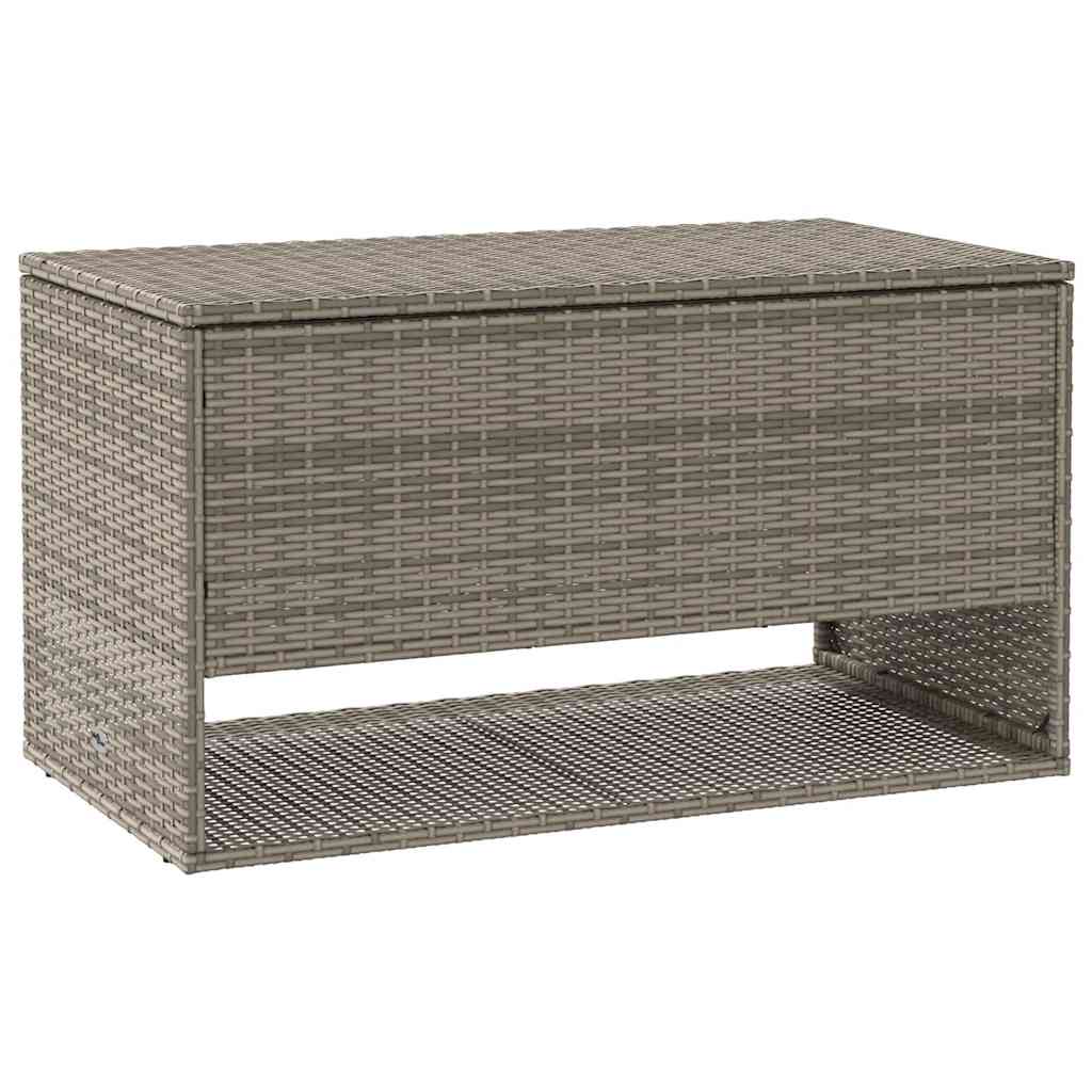 Cutie de perne de exterior gri 100x55x55,5 cm Poly Rattan