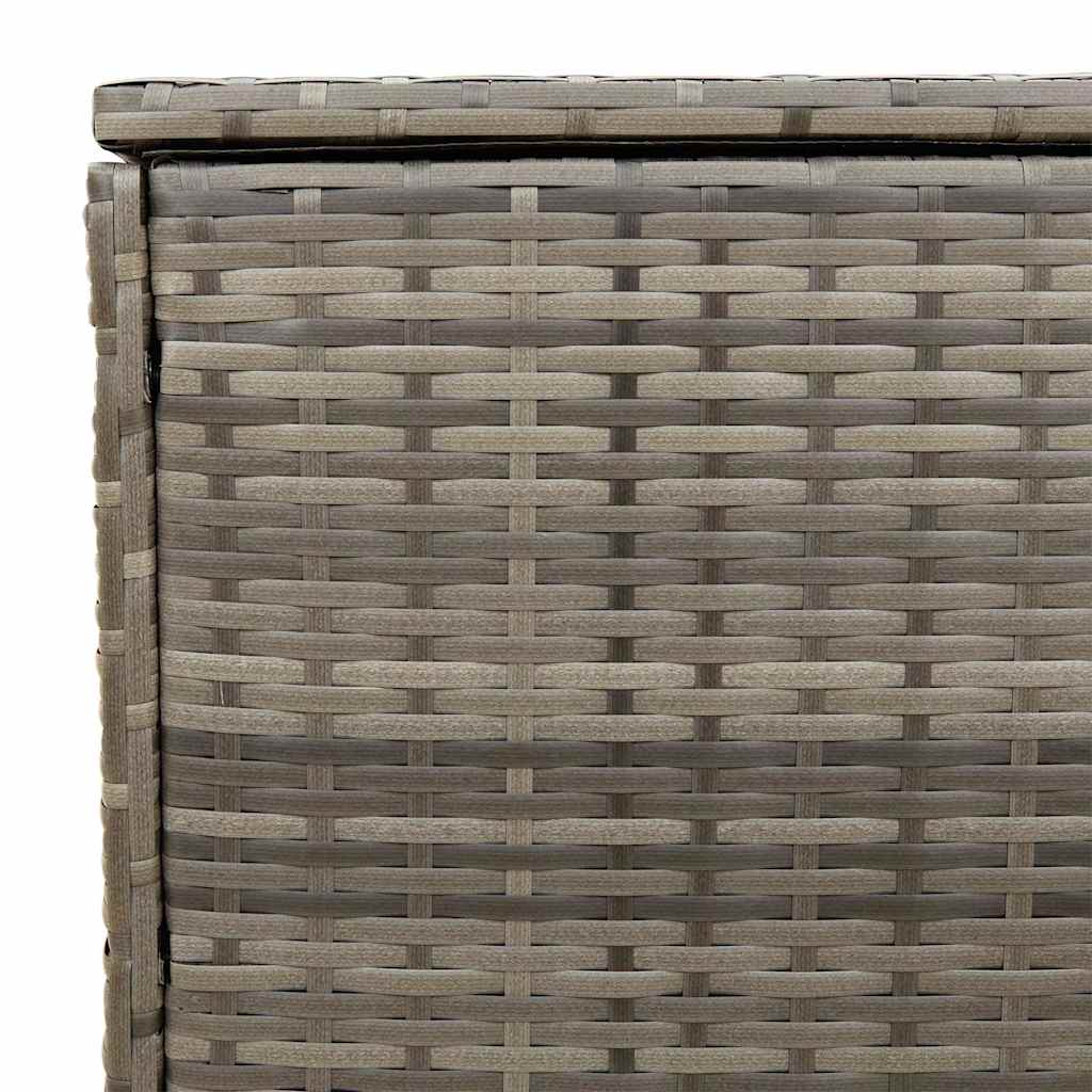 Cutie de perne de exterior gri 100x55x55,5 cm Poly Rattan