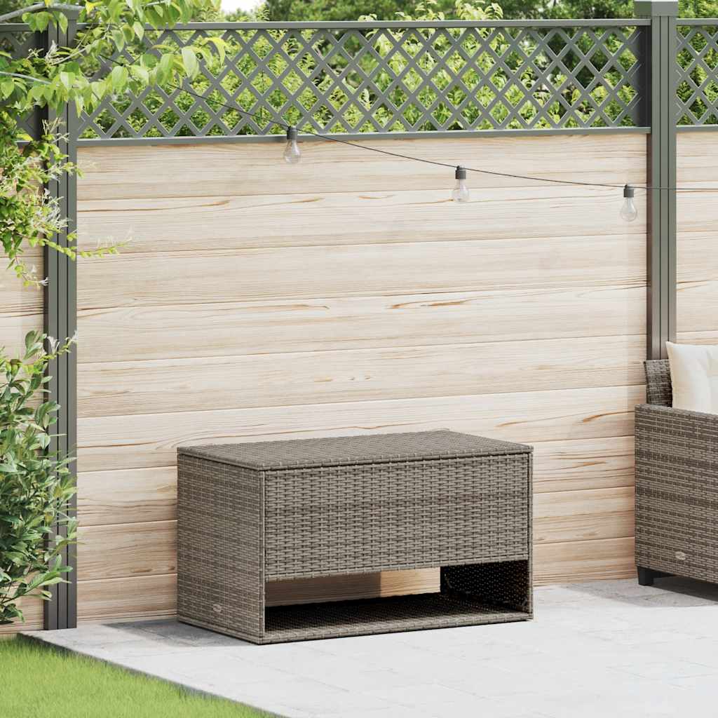 Cutie de perne de exterior gri 100x55x55,5 cm Poly Rattan