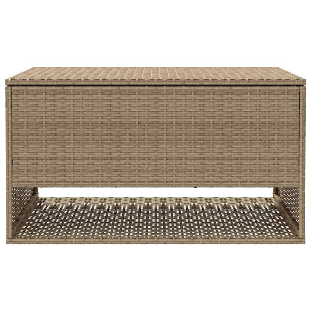 Cutie de perne de exterior Bej 100x55x55,5 cm Poly Rattan