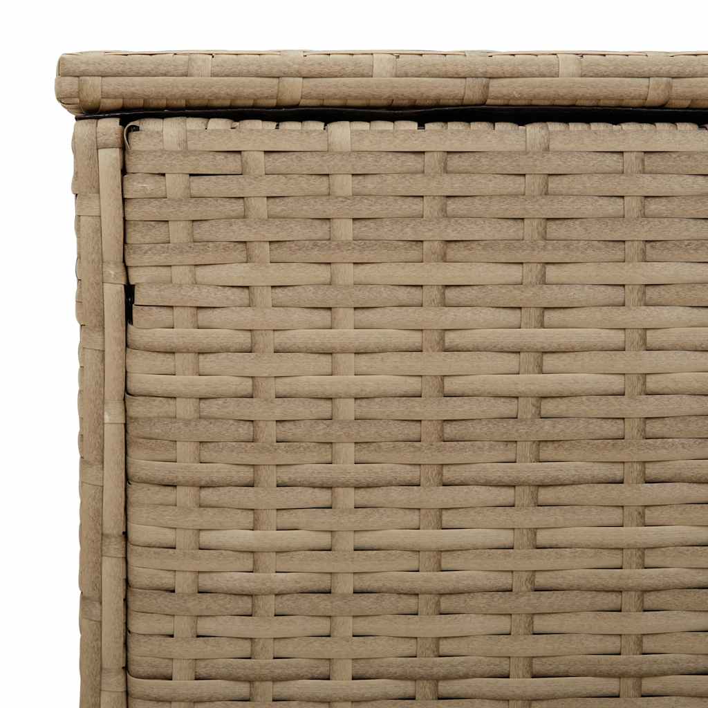 Cutie de perne de exterior Bej 100x55x55,5 cm Poly Rattan