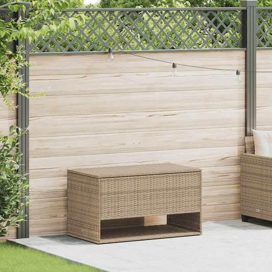 Cutie de perne de exterior Bej 100x55x55,5 cm Poly Rattan