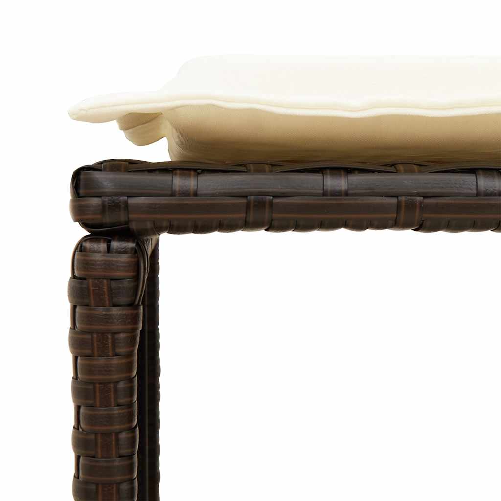 Set canapea grădină 5 piese cu perne stivuibile polirattan maro