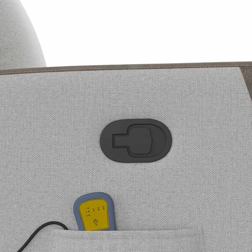 Scaun de masaj cu țesătură gri nor