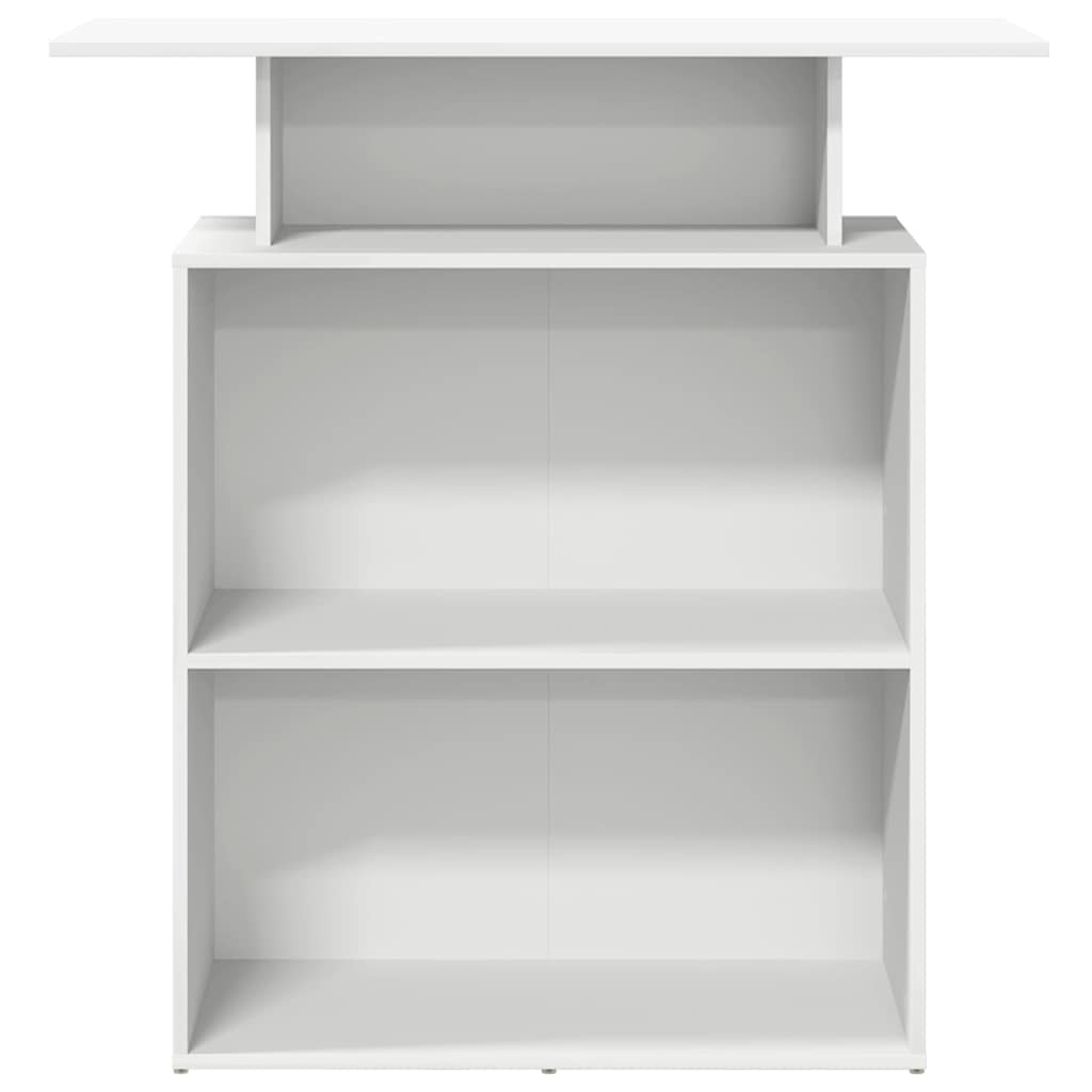 Birou de recepție, alb, 100x40x104 cm, lemn stratificat