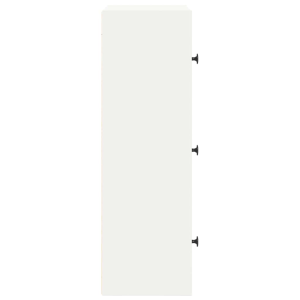 Bibliotecă, alb, 40x24x77 cm, lemn prelucrat