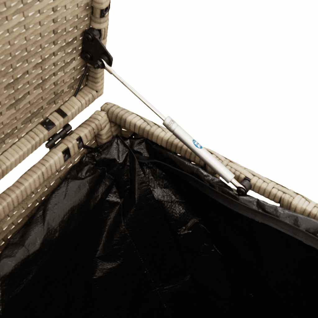 Ladă de grădină, bej, 110x50x58 cm, poliratan