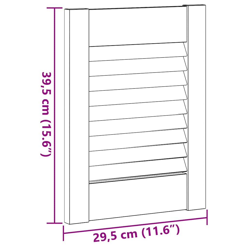 Uși de dulap design lambriu 2 buc. 39,5x29,5 cm lemn masiv pin