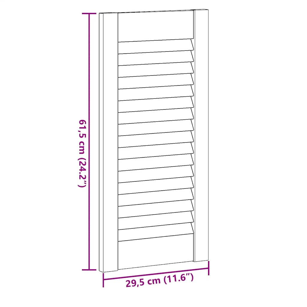 Uși de dulap design lambriu 2 buc. 61,5x29,5 cm lemn masiv pin