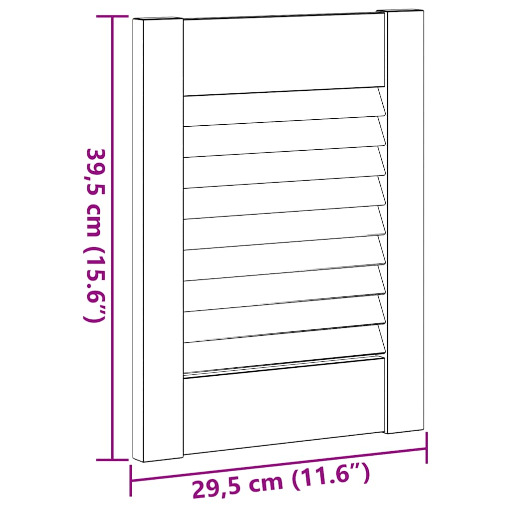 Ușă de dulap cu grilaj alb 39,5x29,5 cm