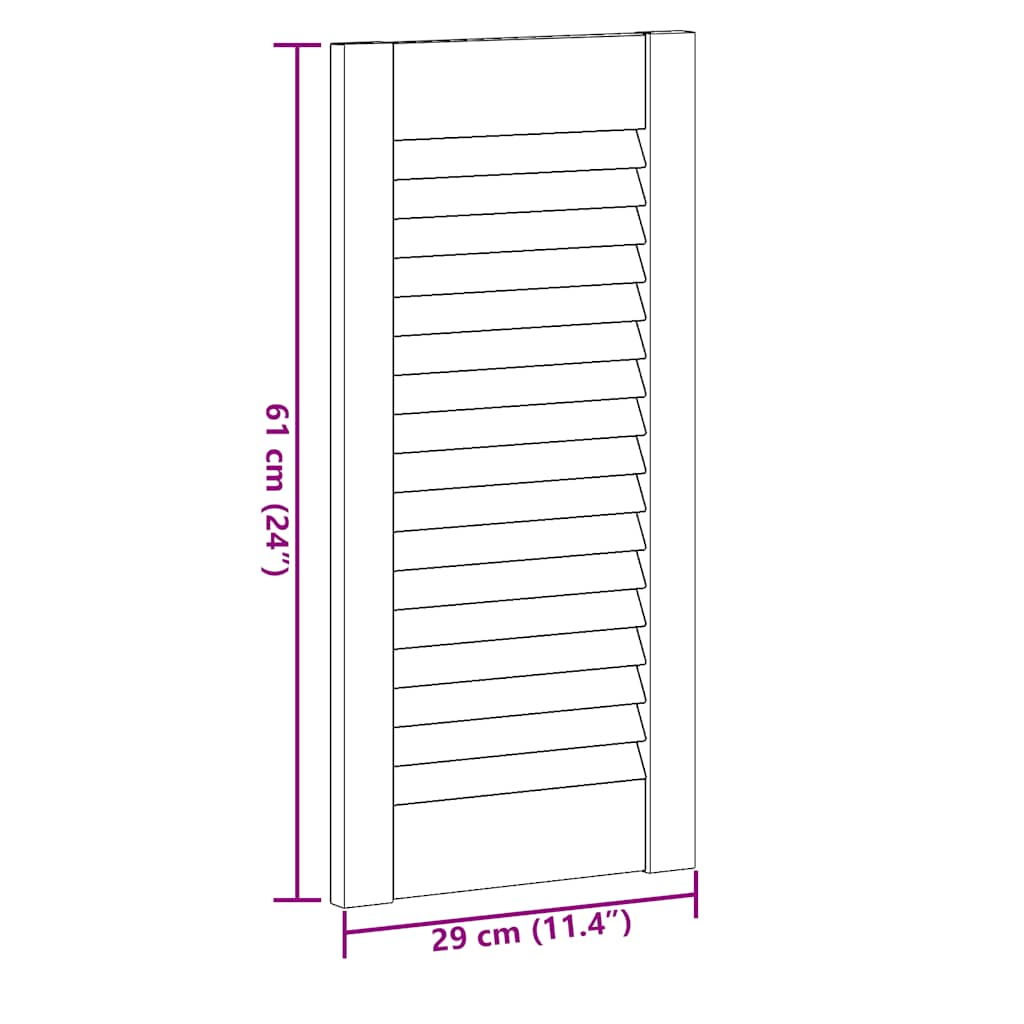 Uși de dulap design cu perioare 4 buc Alb 61,5x29,5 cm