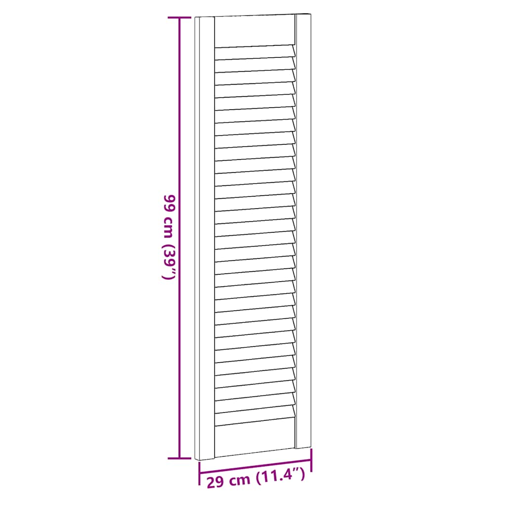 Uși de dulap design cu perioare 2 buc Alb 99x29,5 cm