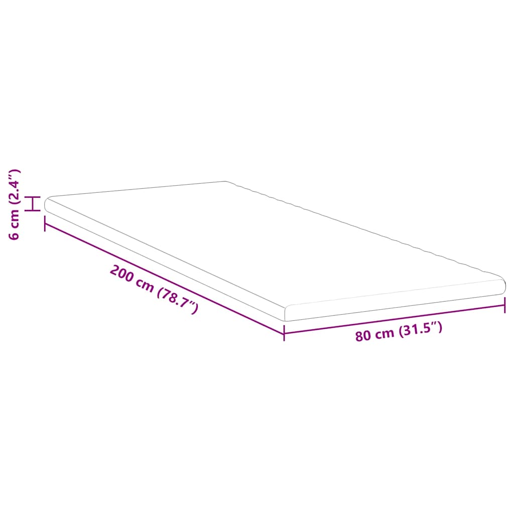 Suport pentru saltea Alb 80 x 200 x 6 cm Material jacquard