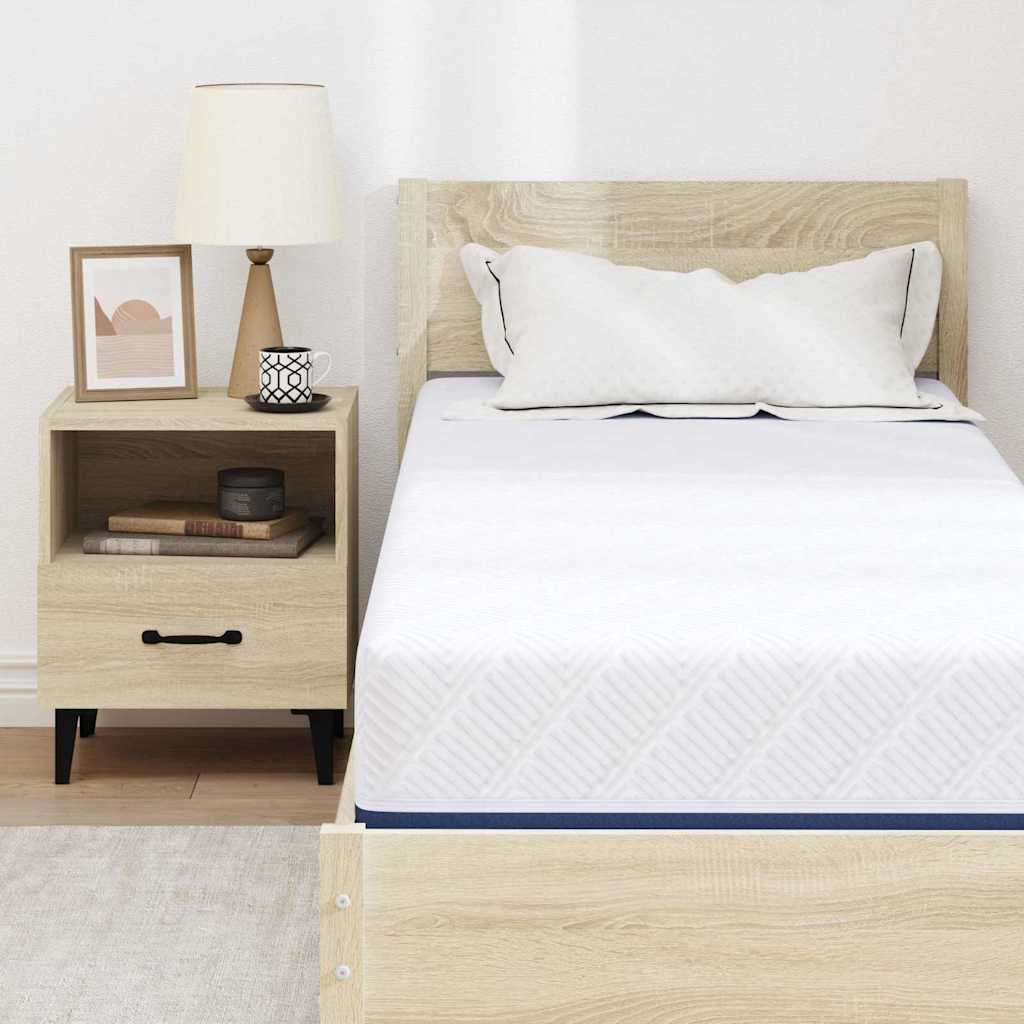 Saltea Alb și albastru 80 x 200 cm Spumă Infuzată cu Gel