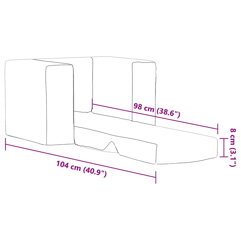 Canapea extensibilă pentru copii, roz, pluș moale