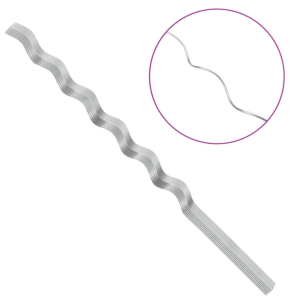 Sprijin pentru plante 50 pcs Argintiu 110 x 0.6 x 0.6 cm Oțel