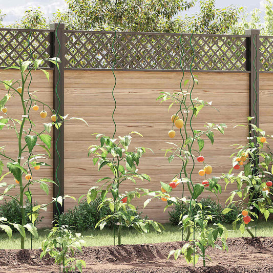 Sprijin pentru plante 20 pcs Verde 110 x 0.6 x 0.6 cm Oțel