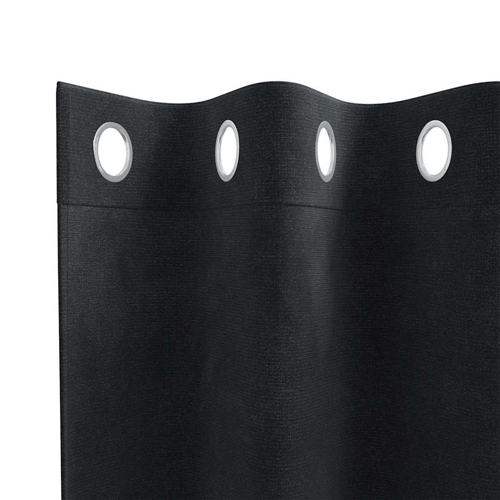 Perdele opace 2 pcs Negru 140 x 140 cm Catifea