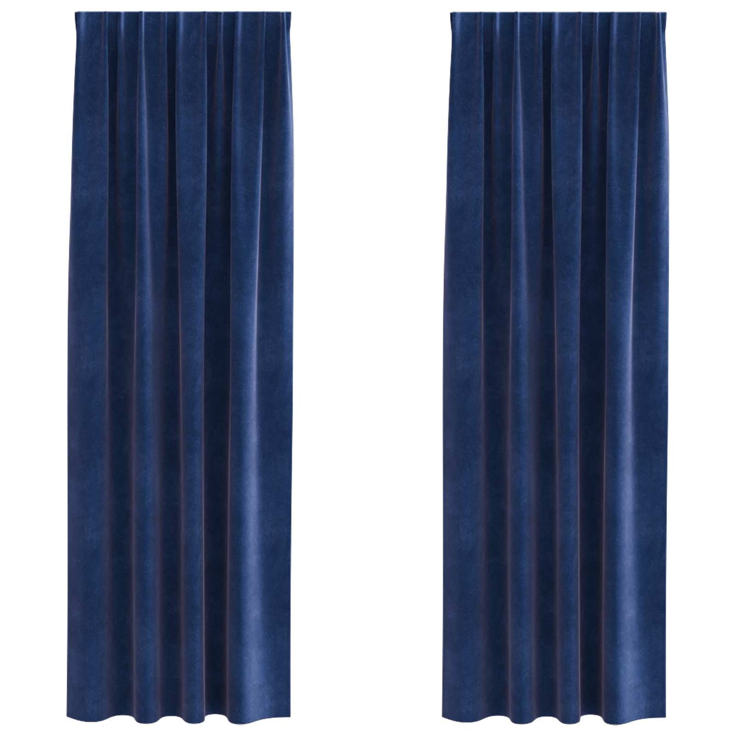 Perdele opace 2 pcs Albastru închis 140 x 225 cm Catifea