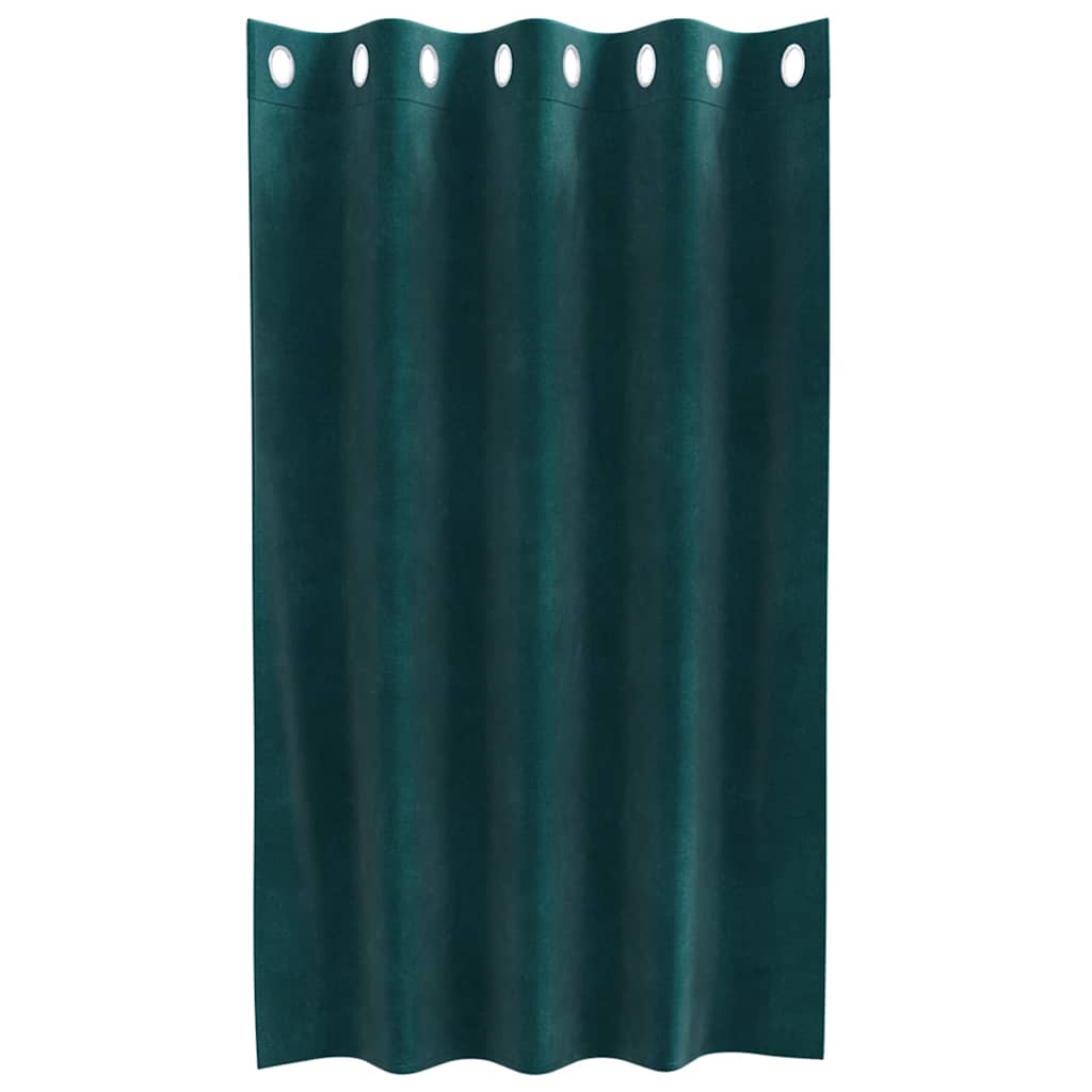 Perdele opace 2 pcs Verde închis 140 x 140 cm Catifea