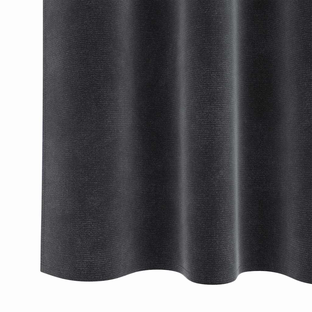 Perdele opace 2 pcs Gri închis 140 x 245 cm Catifea