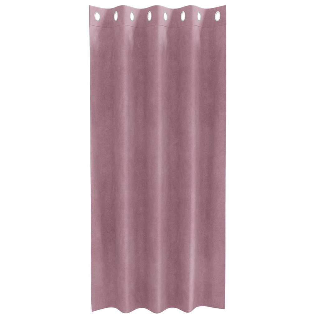 Perdele opace 2 pcs Roz închis 140 x 175 cm Catifea