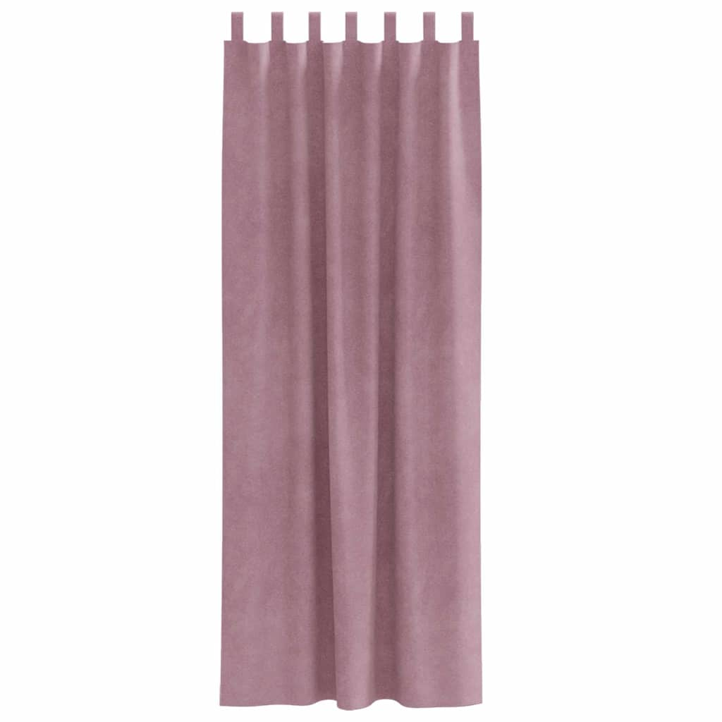Perdele opace 2 pcs Roz închis 140 x 245 cm Catifea