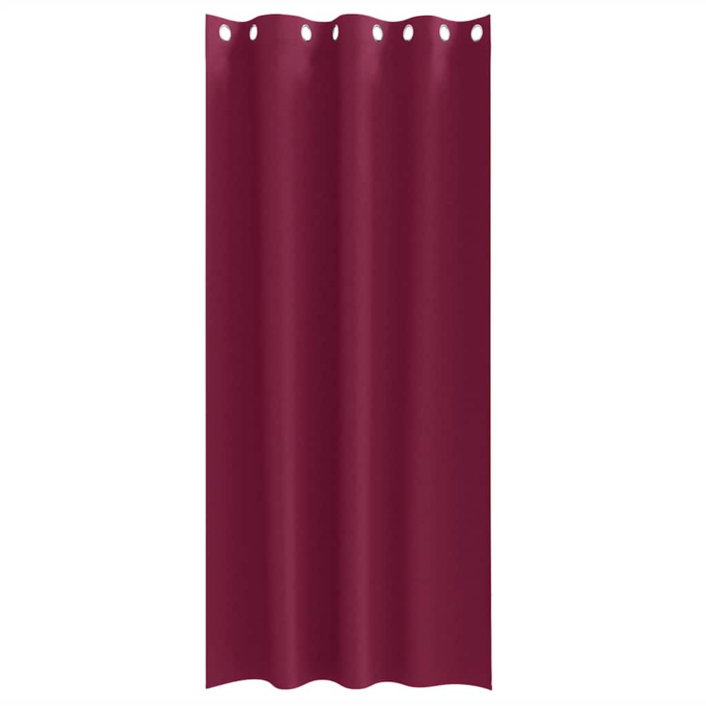 Perdele Opaque cu Inel 2 pcs Roșu Vin 260 x 140 cm Poliester