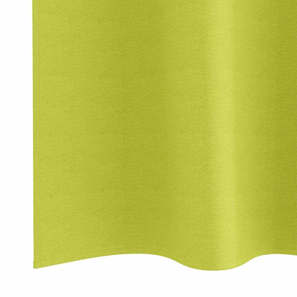 Perdele Opaque cu Inel 2 pcs Verde 225 x 140 cm Poliester