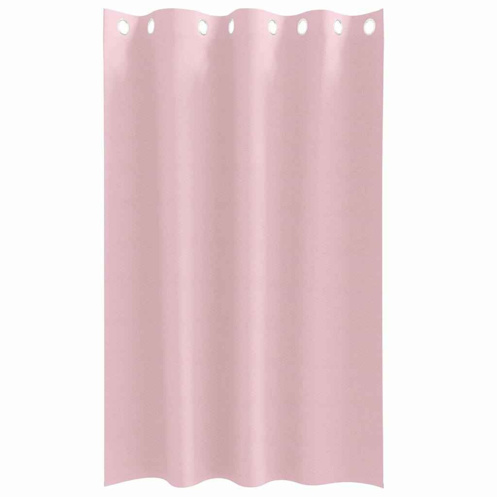 Perdele Opaque cu Inel 2 pcs Roz bebe 175 x 140 cm Poliester