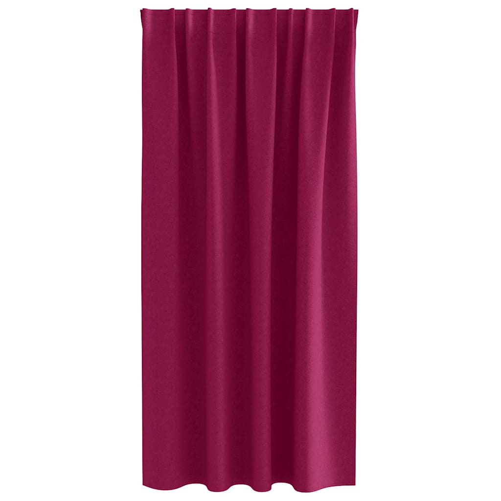 Perdele Opaque cu Inel 2 pcs Roșu Vin 175 x 140 cm Poliester