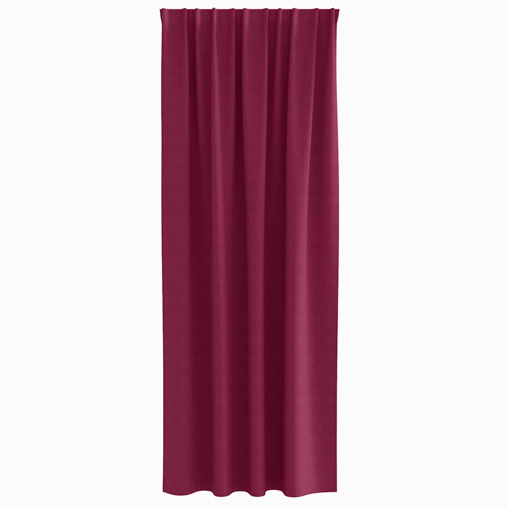 Perdele Opaque cu Inel 2 pcs Roșu Vin 225 x 140 cm Poliester