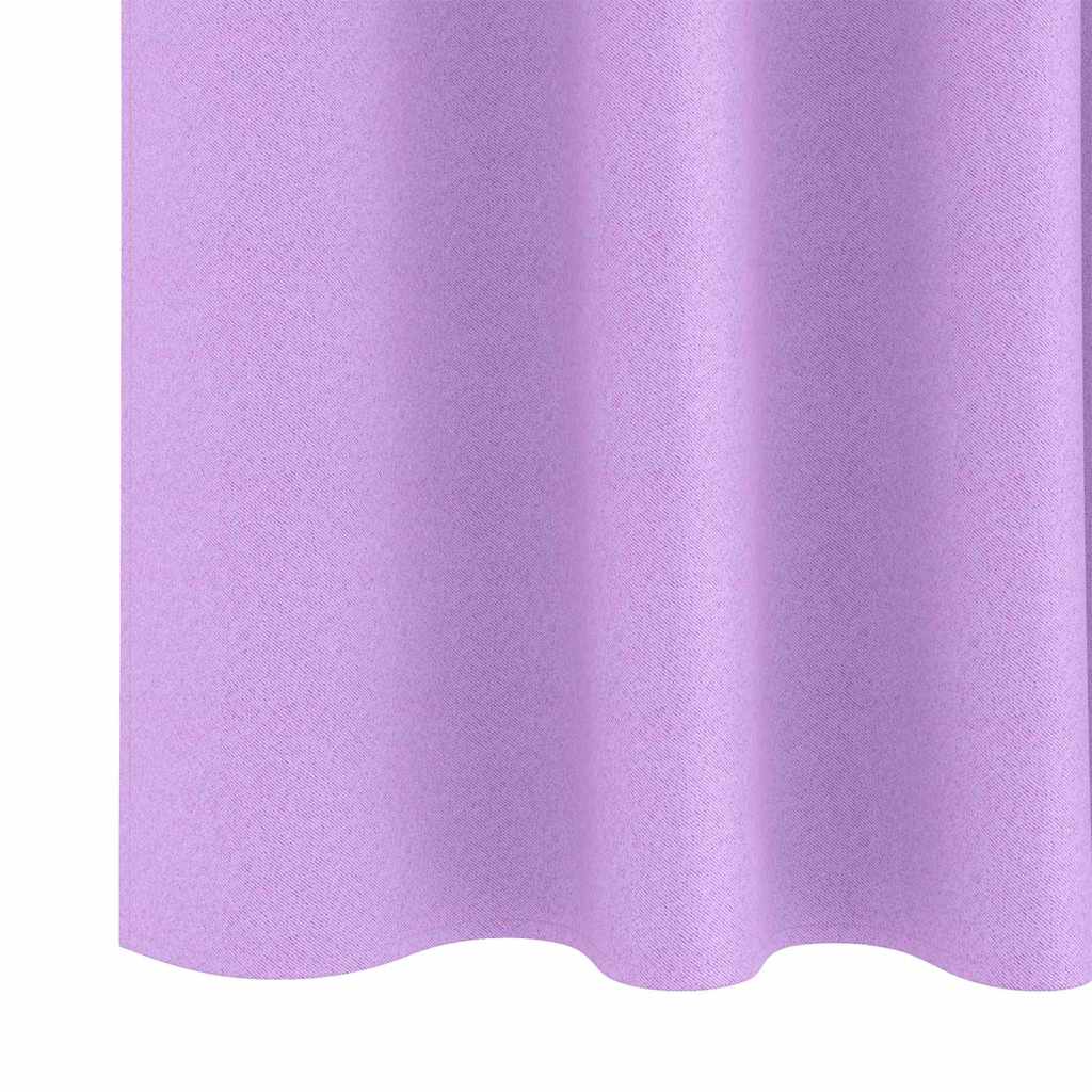 Perdele Opaque cu Inel 2 pcs Violet 260 x 140 cm Poliester