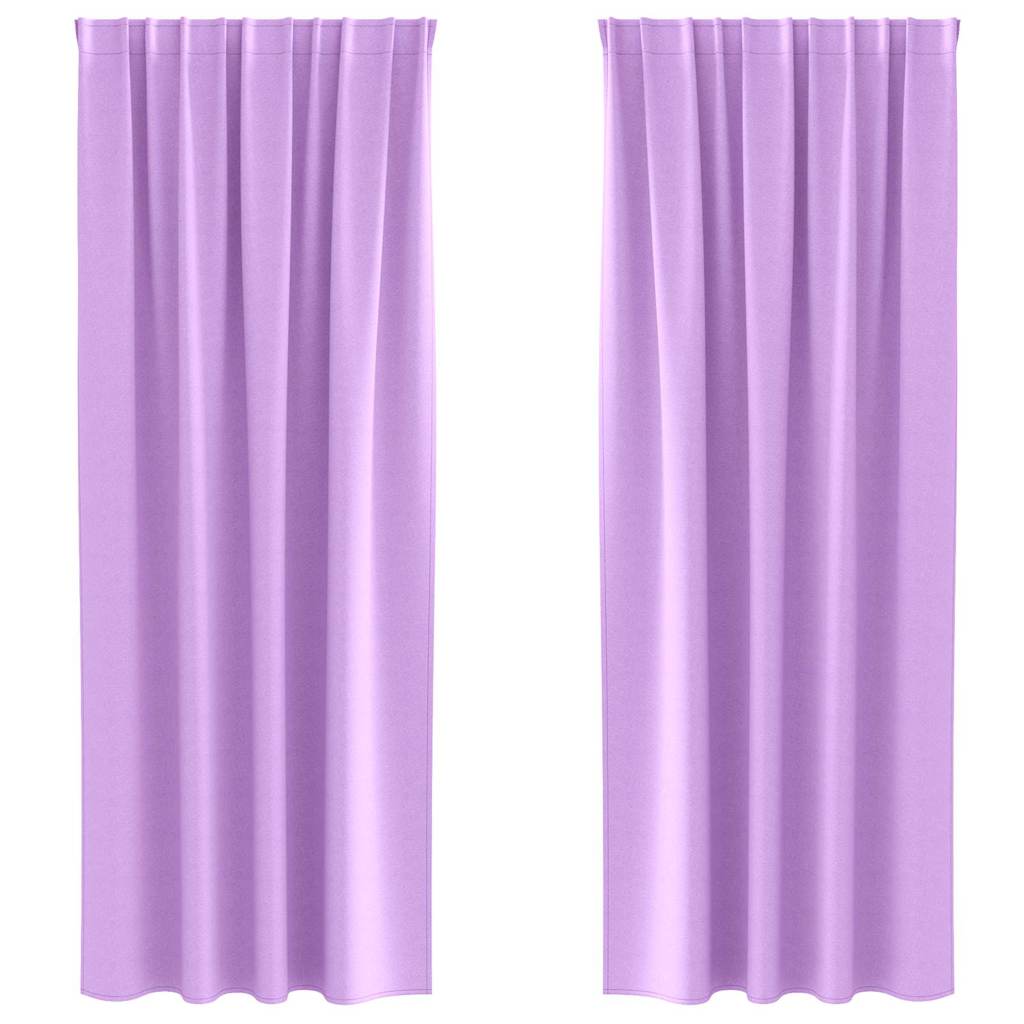 Perdele Opaque cu Inel 2 pcs Violet 260 x 140 cm Poliester