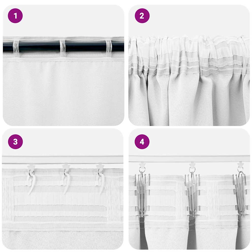 Perdele Opaque cu Inel 2 pcs Alb strălucitor 175 x 140 cm