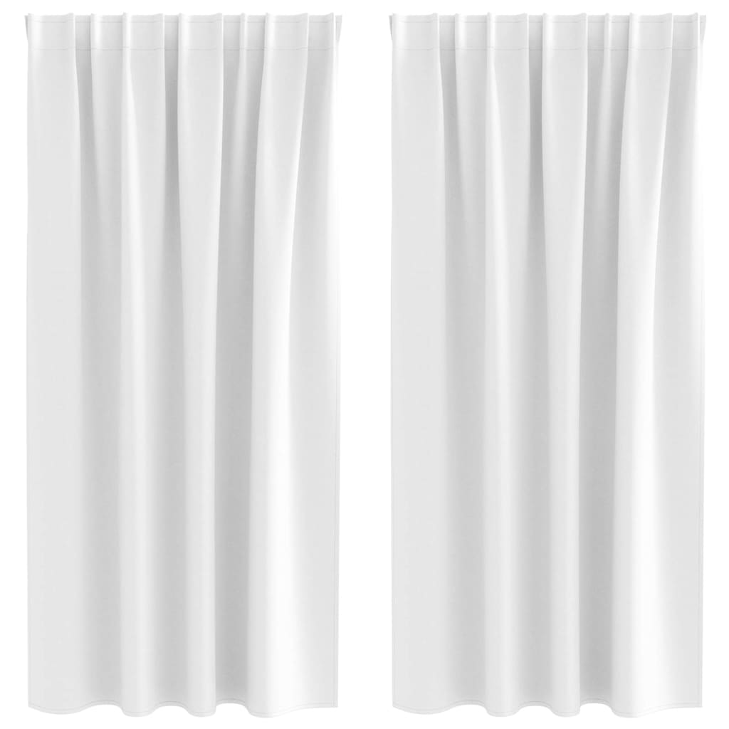 Perdele Opaque cu Inel 2 pcs Alb strălucitor 175 x 140 cm