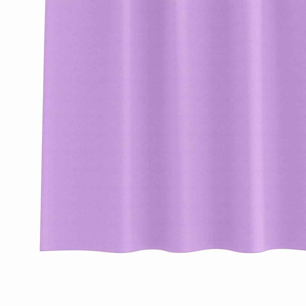 Perdele Opaque cu Inel 2 pcs Violet 245 x 140 cm Poliester