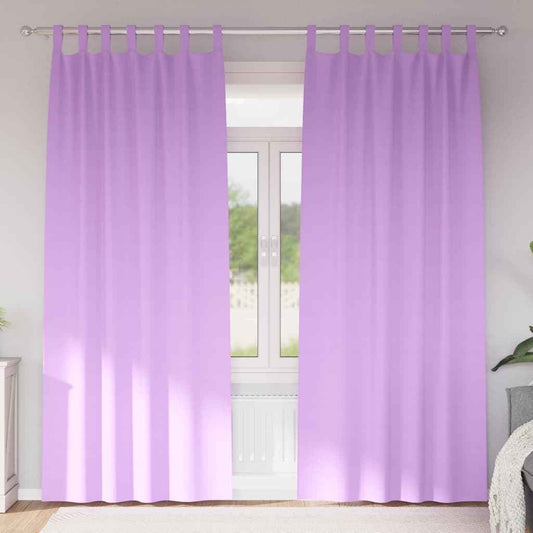 Perdele Opaque cu Inel 2 pcs Violet 245 x 140 cm Poliester